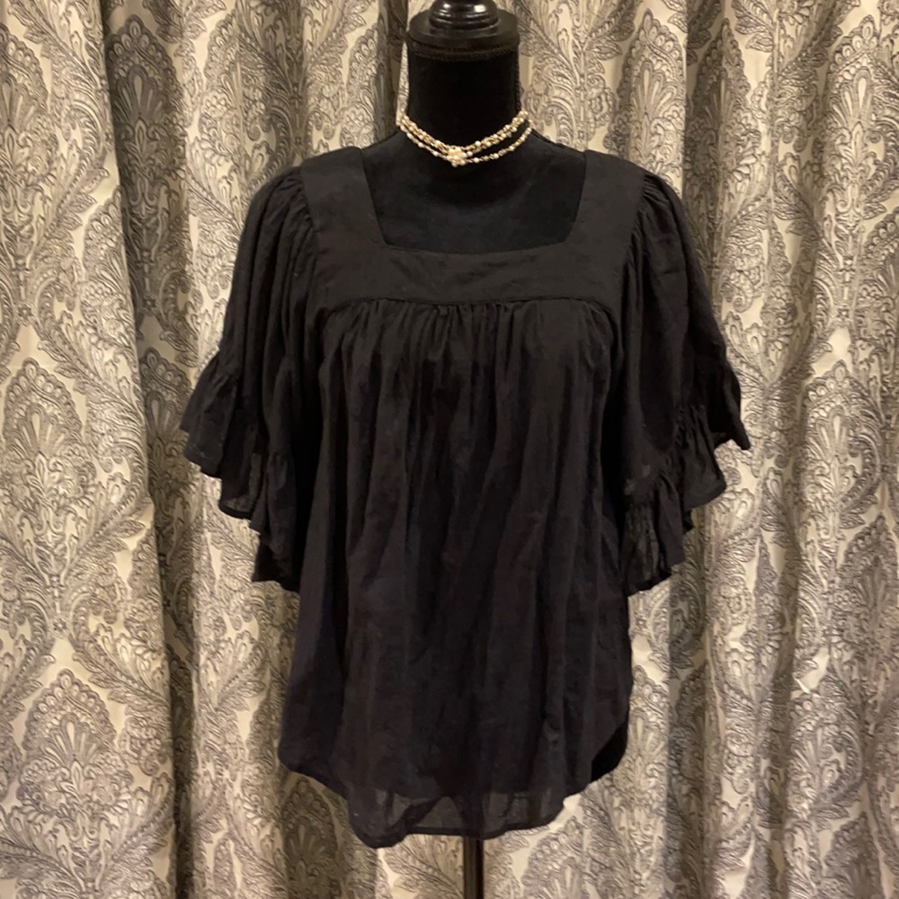 BOHO RUFFLE SLEEVE TOP - Picture 3 of 11